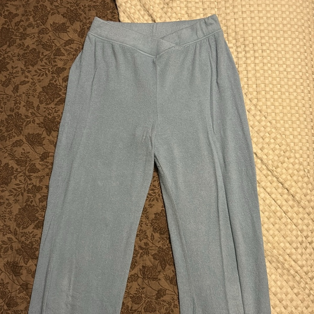 NEW Altar'd State Blue Crossover Straight Leg Knit Loungewear Pants Medium
